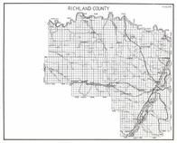 Richland County, Burns, Savage, Hoffmanville, Epworth, Gettysburg, Manrock, Lake, Enid, Elmdale, Andes, Girard, Fairview, Montana State Atlas 1950c